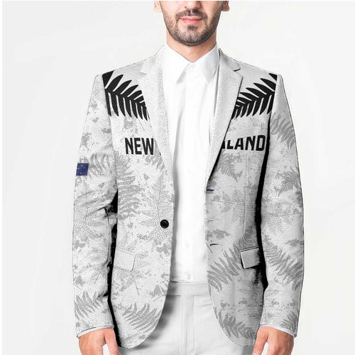 Custom New Zealand Silver Fern Football Blazer Go Aotearoa Grunge White - Aussie Hoodie
