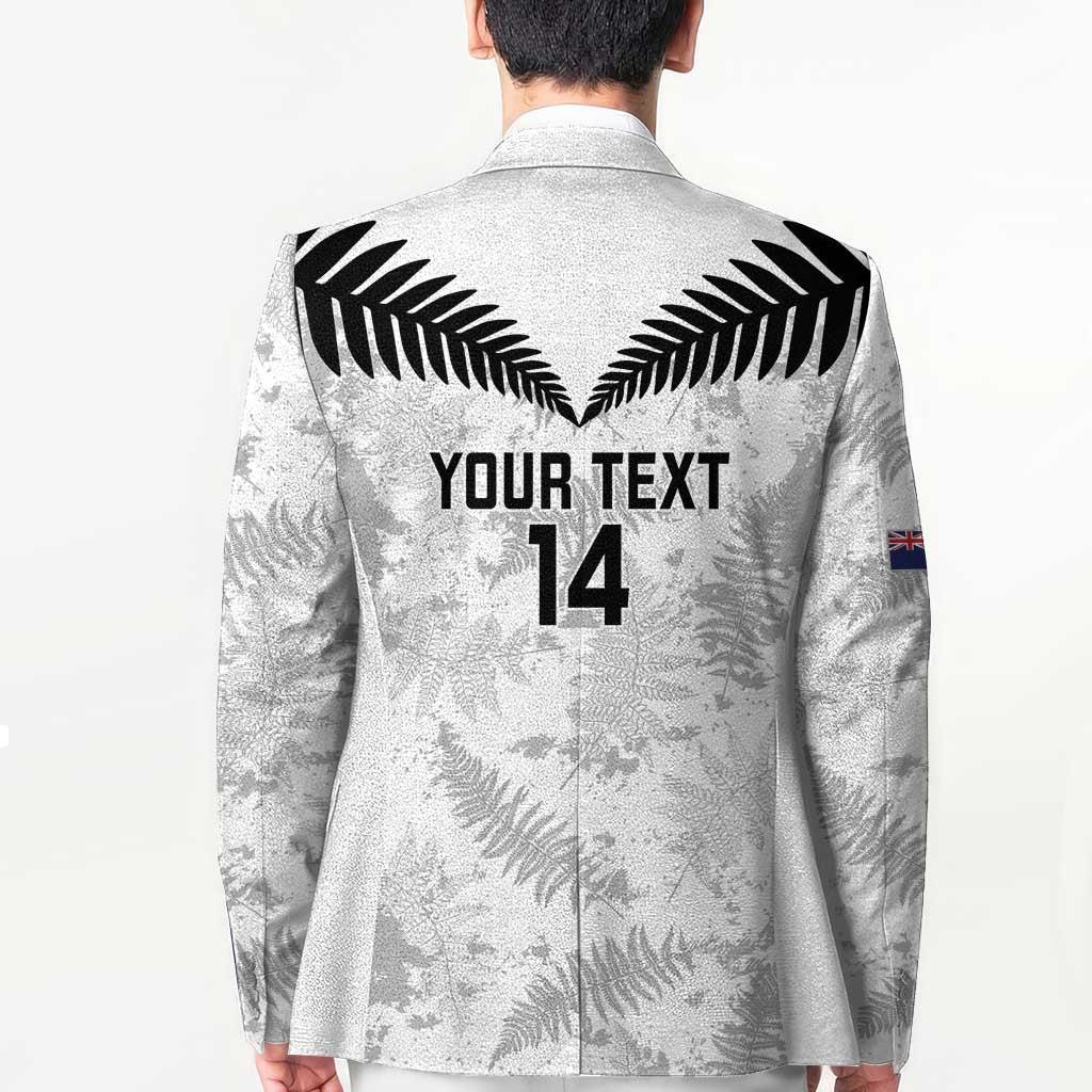 Custom New Zealand Silver Fern Football Blazer Go Aotearoa Grunge White - Aussie Hoodie