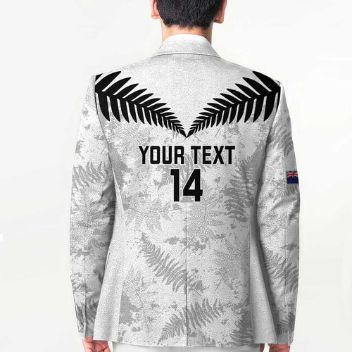 Custom New Zealand Silver Fern Football Blazer Go Aotearoa Grunge White - Aussie Hoodie