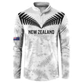 Custom New Zealand Silver Fern Football Button Sweatshirt Go Aotearoa Grunge White - Aussie Hoodie