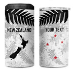 Custom New Zealand Silver Fern Football 4 in 1 Can Cooler Tumbler Go Aotearoa Grunge White - Aussie Hoodie