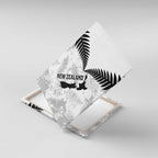 Custom New Zealand Silver Fern Football Canvas Wall Art Go Aotearoa Grunge White - Aussie Hoodie