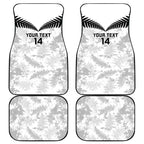 Custom New Zealand Silver Fern Football Car Mats Go Aotearoa Grunge White - Aussie Hoodie