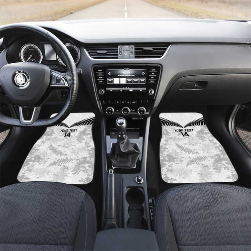 Custom New Zealand Silver Fern Football Car Mats Go Aotearoa Grunge White - Aussie Hoodie