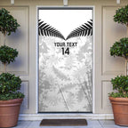 Custom New Zealand Silver Fern Football Door Cover Go Aotearoa Grunge White - Aussie Hoodie