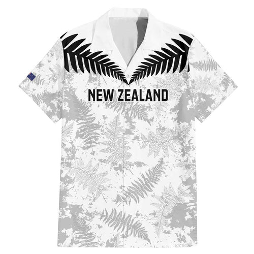 Custom New Zealand Silver Fern Football Family Matching Mermaid Dress and Hawaiian Shirt Go Aotearoa Grunge White - Aussie Hoodie