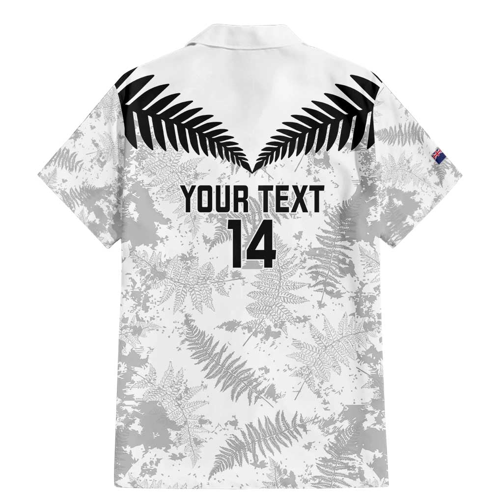 Custom New Zealand Silver Fern Football Family Matching Mermaid Dress and Hawaiian Shirt Go Aotearoa Grunge White - Aussie Hoodie