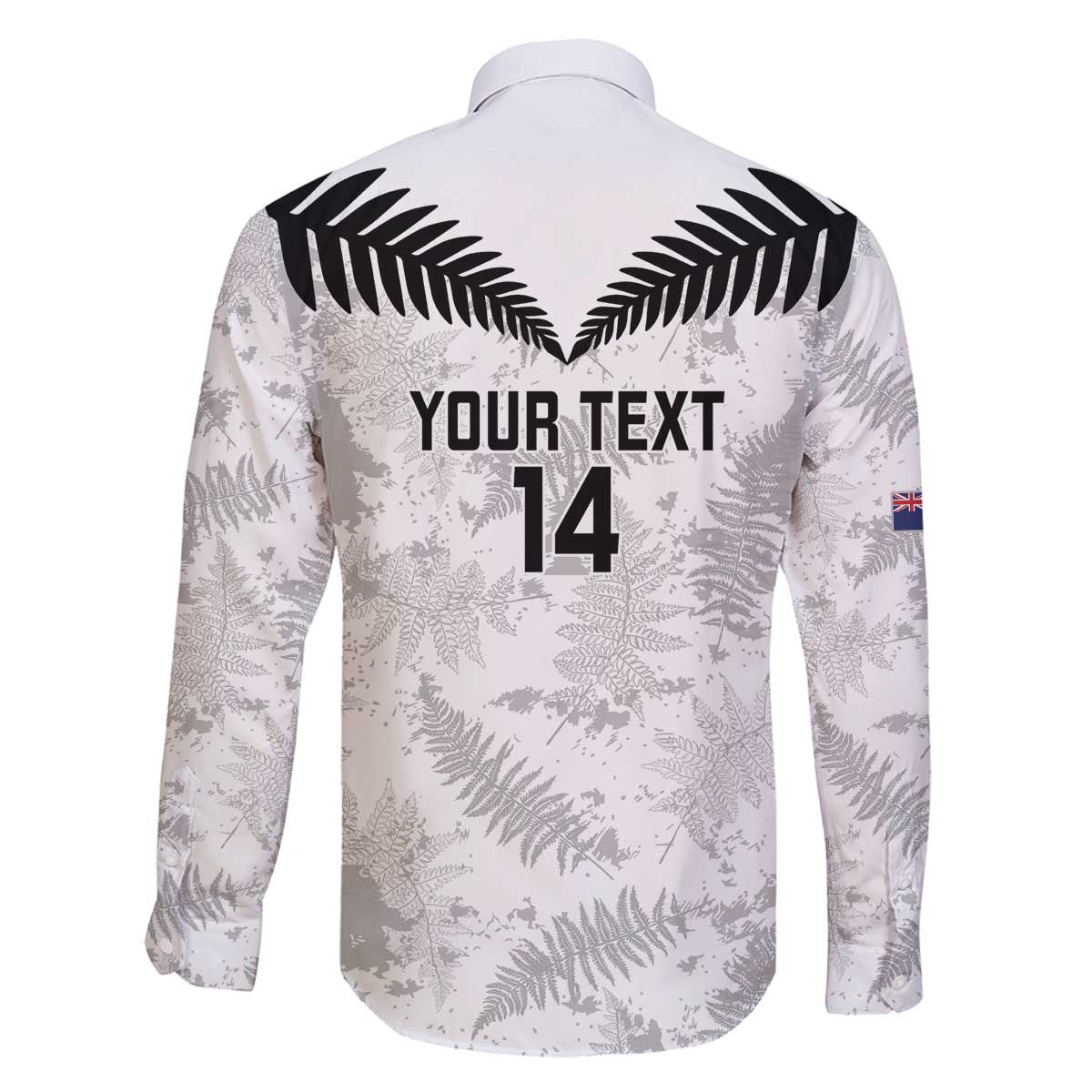 Custom New Zealand Silver Fern Football Family Matching Off The Shoulder Long Sleeve Dress and Hawaiian Shirt Go Aotearoa Grunge White - Aussie Hoodie