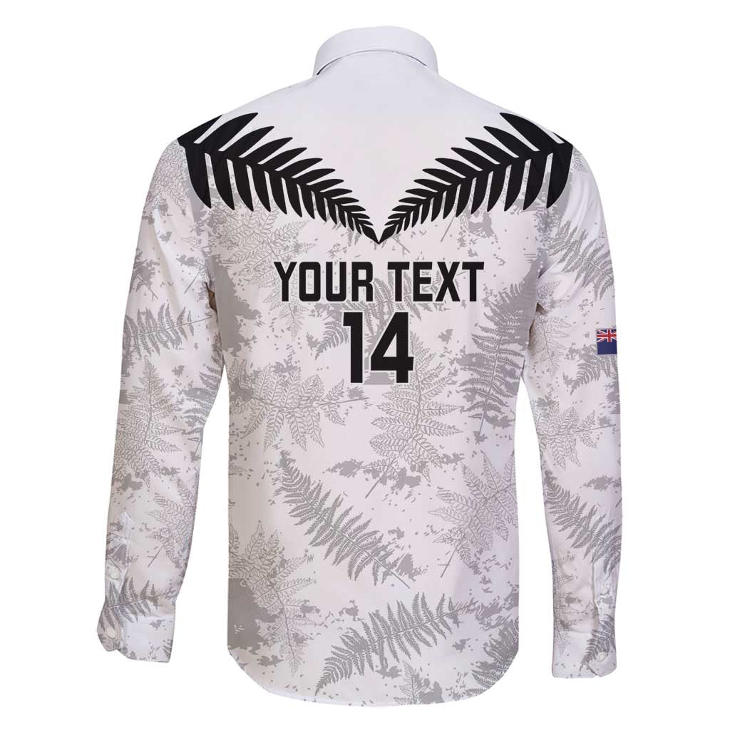 Custom New Zealand Silver Fern Football Family Matching Off Shoulder Short Dress and Hawaiian Shirt Go Aotearoa Grunge White - Aussie Hoodie