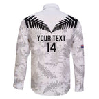 Custom New Zealand Silver Fern Football Family Matching Short Sleeve Bodycon Dress and Hawaiian Shirt Go Aotearoa Grunge White - Aussie Hoodie