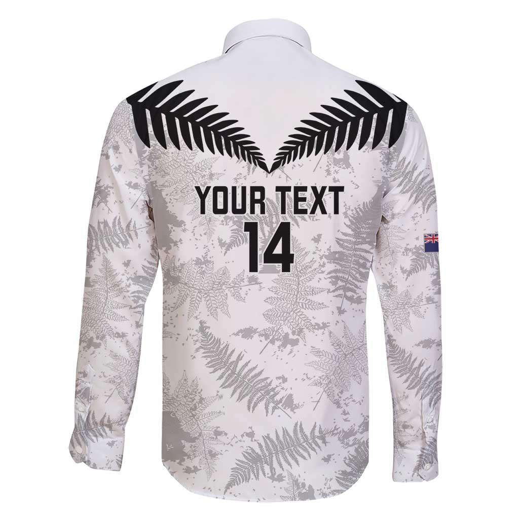 Custom New Zealand Silver Fern Football Family Matching Short Sleeve Bodycon Dress and Hawaiian Shirt Go Aotearoa Grunge White - Aussie Hoodie
