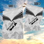 Custom New Zealand Silver Fern Football Garden Flag Go Aotearoa Grunge White - Aussie Hoodie
