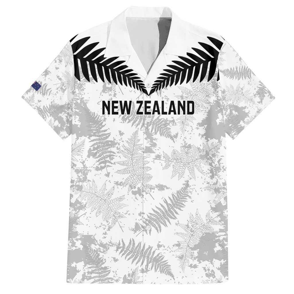 Custom New Zealand Silver Fern Football Hawaiian Shirt Go Aotearoa Grunge White - Aussie Hoodie