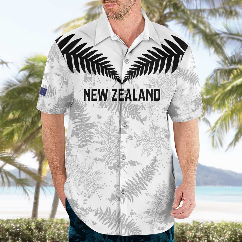 Custom New Zealand Silver Fern Football Hawaiian Shirt Go Aotearoa Grunge White - Aussie Hoodie