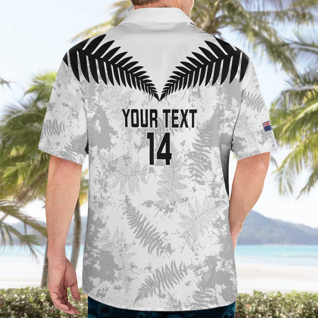 Custom New Zealand Silver Fern Football Hawaiian Shirt Go Aotearoa Grunge White - Aussie Hoodie