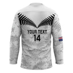 Custom New Zealand Silver Fern Football Hockey Jersey Go Aotearoa Grunge White - Aussie Hoodie