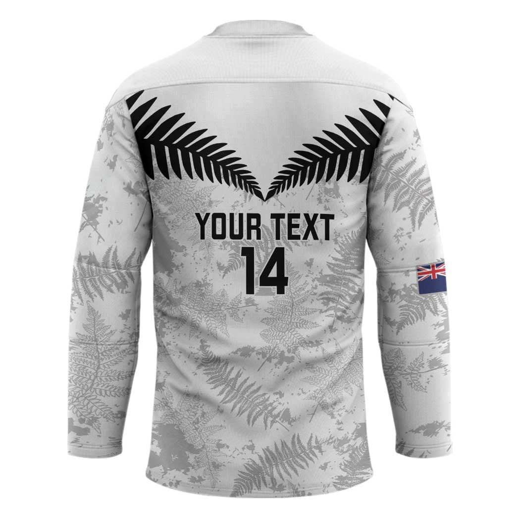 Custom New Zealand Silver Fern Football Hockey Jersey Go Aotearoa Grunge White - Aussie Hoodie