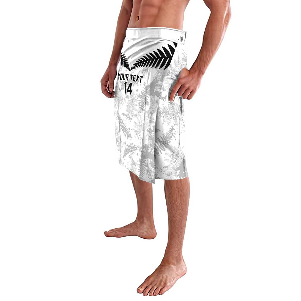 Custom New Zealand Silver Fern Football Lavalava Go Aotearoa Grunge White - Aussie Hoodie