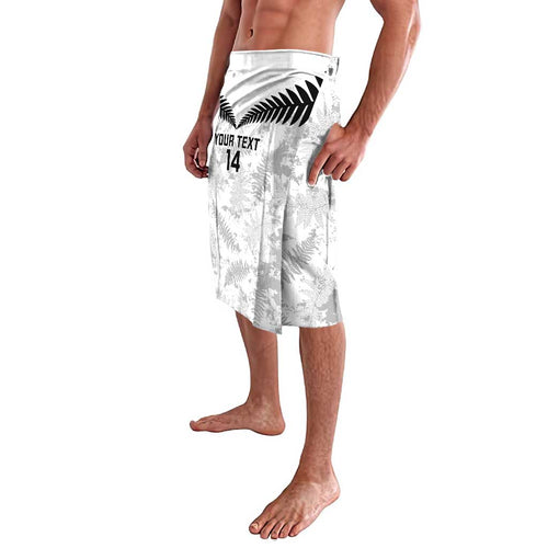 Custom New Zealand Silver Fern Football Lavalava Go Aotearoa Grunge White - Aussie Hoodie
