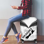Custom New Zealand Silver Fern Football Luggage Cover Go Aotearoa Grunge White - Aussie Hoodie
