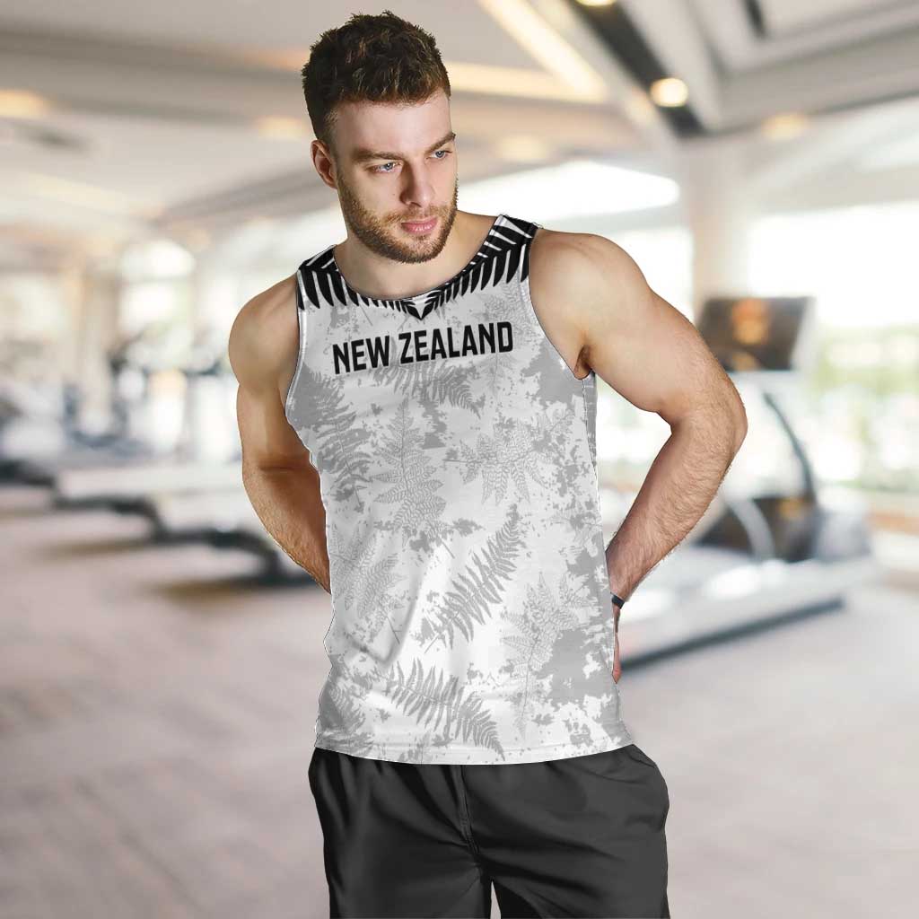 Custom New Zealand Silver Fern Football Men Tank Top Go Aotearoa Grunge White - Aussie Hoodie