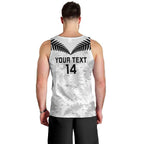 Custom New Zealand Silver Fern Football Men Tank Top Go Aotearoa Grunge White - Aussie Hoodie