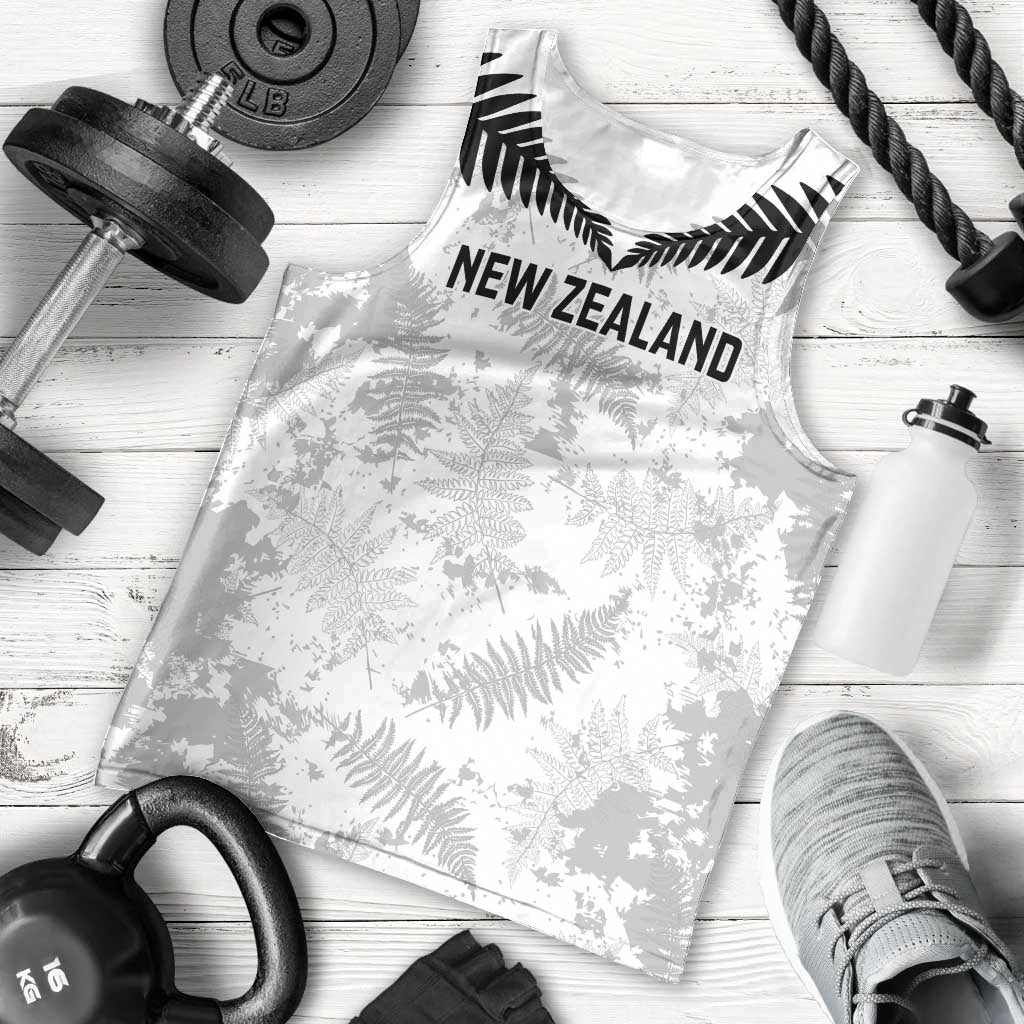 Custom New Zealand Silver Fern Football Men Tank Top Go Aotearoa Grunge White - Aussie Hoodie