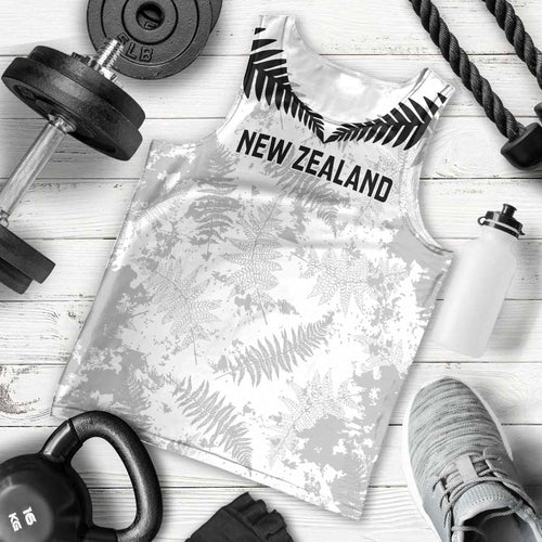Custom New Zealand Silver Fern Football Men Tank Top Go Aotearoa Grunge White - Aussie Hoodie