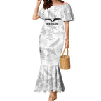 Custom New Zealand Silver Fern Football Mermaid Dress Go Aotearoa Grunge White - Aussie Hoodie