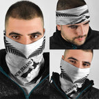 Custom New Zealand Silver Fern Football Neck Gaiter Go Aotearoa Grunge White - Aussie Hoodie