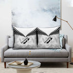 Custom New Zealand Silver Fern Football Pillow Cover Go Aotearoa Grunge White - Aussie Hoodie