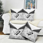 Custom New Zealand Silver Fern Football Pillow Cover Go Aotearoa Grunge White - Aussie Hoodie