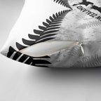 Custom New Zealand Silver Fern Football Pillow Cover Go Aotearoa Grunge White - Aussie Hoodie