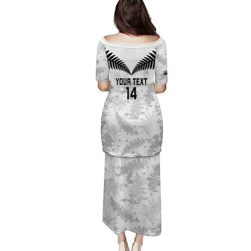 Custom New Zealand Silver Fern Football Puletasi Go Aotearoa Grunge White - Aussie Hoodie