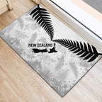 Custom New Zealand Silver Fern Football Rubber Doormat Go Aotearoa Grunge White - Aussie Hoodie
