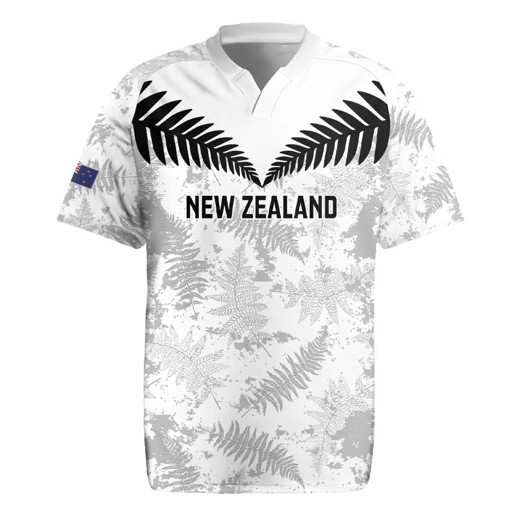 Custom New Zealand Silver Fern Football Rugby Jersey Go Aotearoa Grunge White - Aussie Hoodie