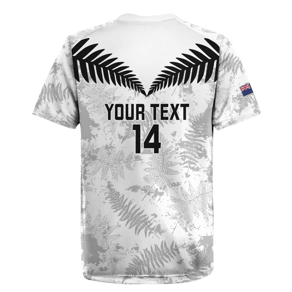 Custom New Zealand Silver Fern Football Rugby Jersey Go Aotearoa Grunge White - Aussie Hoodie