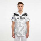 Custom New Zealand Silver Fern Football Scrub Top Go Aotearoa Grunge White - Aussie Hoodie