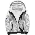 Custom New Zealand Silver Fern Football Sherpa Hoodie Go Aotearoa Grunge White - Aussie Hoodie