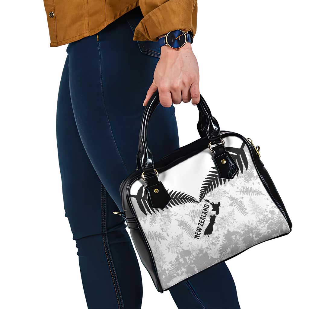 Custom New Zealand Silver Fern Football Shoulder Handbag Go Aotearoa Grunge White - Aussie Hoodie