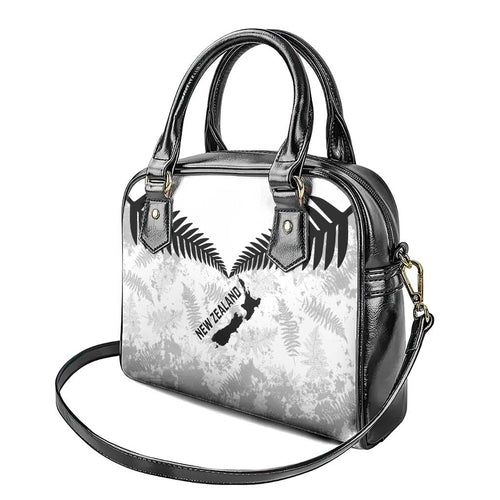 Custom New Zealand Silver Fern Football Shoulder Handbag Go Aotearoa Grunge White - Aussie Hoodie