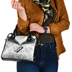 Custom New Zealand Silver Fern Football Shoulder Handbag Go Aotearoa Grunge White - Aussie Hoodie
