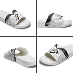 Custom New Zealand Silver Fern Football Slide Sandals Go Aotearoa Grunge White - Aussie Hoodie