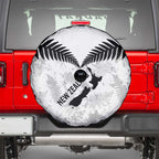 Custom New Zealand Silver Fern Football Spare Tire Cover Go Aotearoa Grunge White - Aussie Hoodie