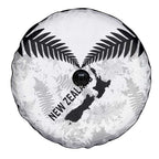 Custom New Zealand Silver Fern Football Spare Tire Cover Go Aotearoa Grunge White - Aussie Hoodie