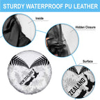 Custom New Zealand Silver Fern Football Spare Tire Cover Go Aotearoa Grunge White - Aussie Hoodie