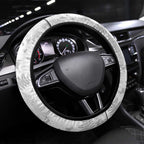 New Zealand Silver Fern Football Steering Wheel Cover Go Aotearoa Grunge White - Aussie Hoodie