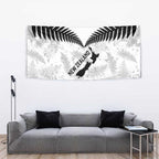 Custom New Zealand Silver Fern Football Tapestry Go Aotearoa Grunge White - Aussie Hoodie