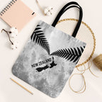 Custom New Zealand Silver Fern Football Tote Bag Go Aotearoa Grunge White - Aussie Hoodie