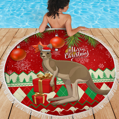 australia-christmas-beach-blanket-aussie-kangaroo-santa-merry-xmas